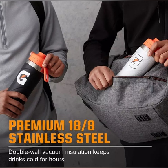 Gatorade Stainless Steel Sport Bottle, 26oz, Double-Wall Insulation - New - Picture 7 of 8